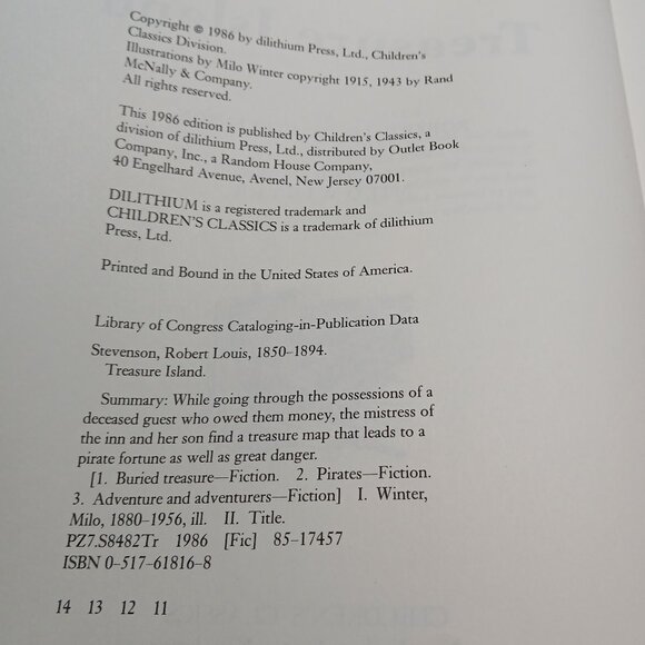 1986 Robert Louis Stevenson Treasure Island Hardcover McNally & Company - Picture 10 of 12